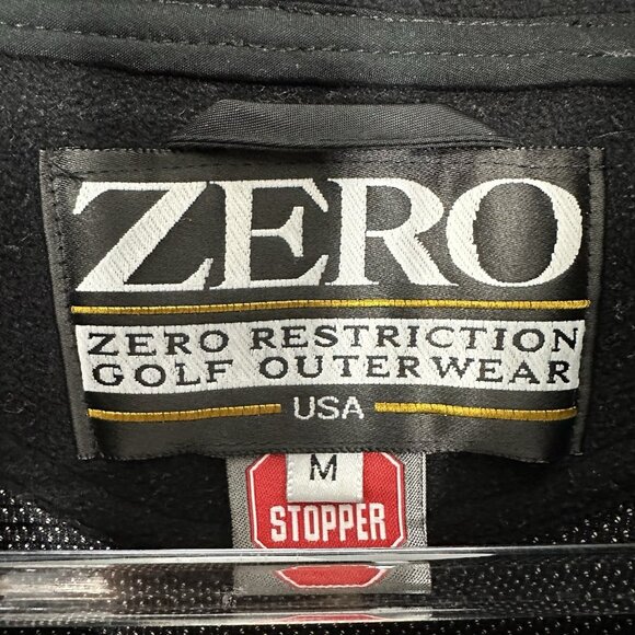 Zero Restriction Wind Stopper Pullover Black 1/4 Zip Vintage Medium - Picture 5 of 12